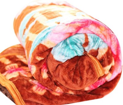 kirshinaENTERPRISES Floral Double Mink Blanket for  Heavy Winter(Woollen Blend, Multicolor)