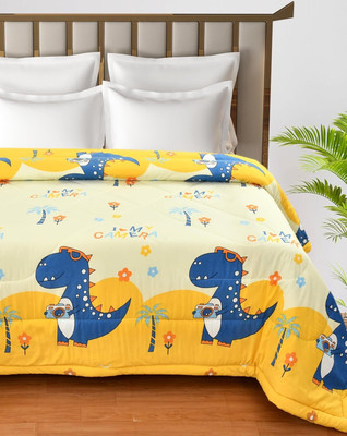 BLENZZA DECO Printed Double Comforter for  AC Room(Microfiber, Camera Dino)