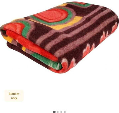 KANSAL HANDLOOM Printed Single Fleece Blanket for  Mild Winter(Microfiber, Multicolor)