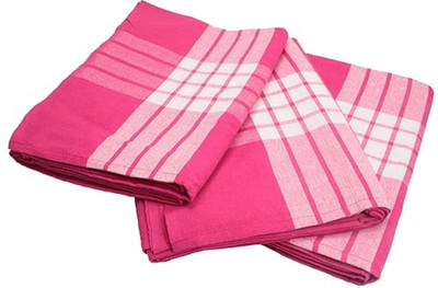 Tharunsha Elite Striped Single AC Blanket for  Mild Winter(Cotton, Pink)