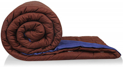 KUBER INDUSTRIES Printed Double Comforter for  Heavy Winter(Microfiber, Brown & Blue)