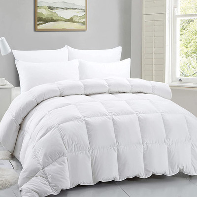 TUNDWAL'S Solid Double Comforter for  Heavy Winter(Cotton, White)