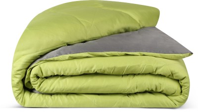 Livpure Smart Solid Single Comforter for  AC Room(Polyester, Lime Green & Monsoon Grey)