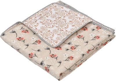 On Shiv Floral Double Dohar for  AC Room(Cotton, Pink)
