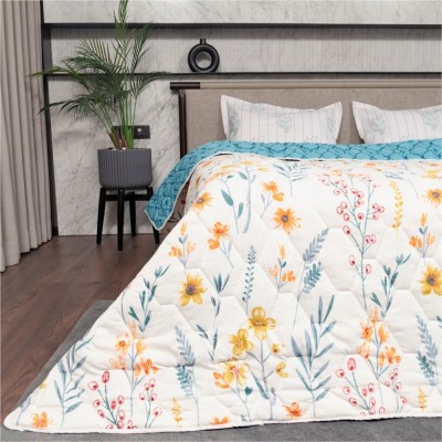 Urban Space Floral Single Comforter for  Heavy Winter(Microfiber, France)