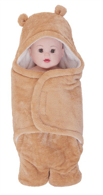 SIDLY PIDLY Self Design Single AC Blanket for  AC Room(Fur, Camel)
