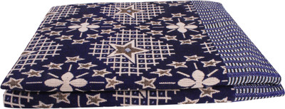 Saagar Tex Self Design Single AC Blanket for  AC Room(Cotton, Blue)