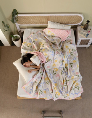 SIMAM Printed Single Dohar for  AC Room(Cotton, PINK 41)