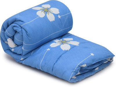 RRC Printed Single Comforter for  Heavy Winter(Microfiber, Light Blue, White)
