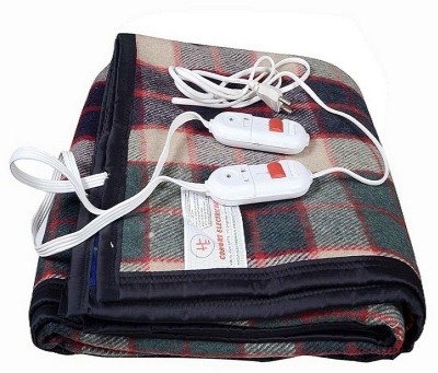 Higa Comfort Checkered Double Electric Blanket for  Heavy Winter(Woollen Blend, Multicolor)