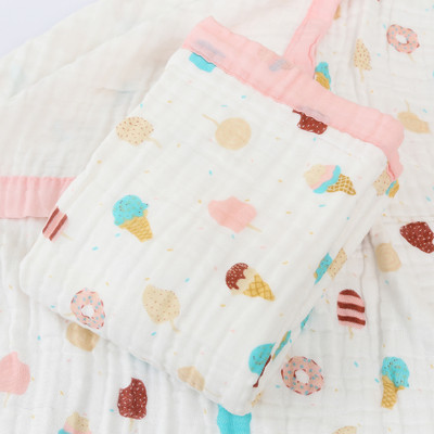 Baby Moo Printed Single AC Blanket for  Mild Winter(Muslin, Pink)