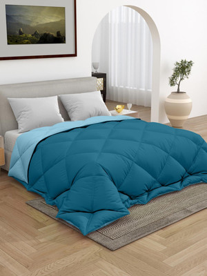 TUNDWAL'S Solid Single Comforter for  Heavy Winter(Microfiber, Teal,Sky)