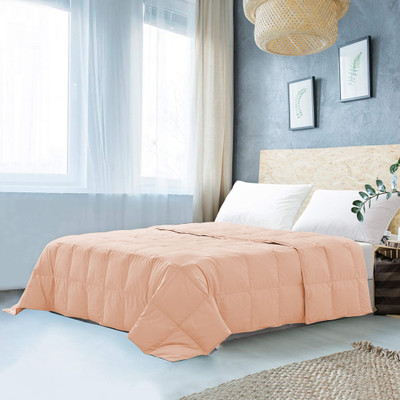 Indian Kingdom Solid Double AC Blanket for  AC Room(Microfiber, Peach)