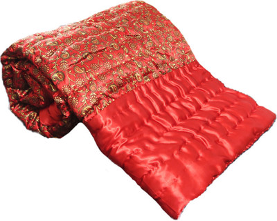 Gnudi Printed Double Quilt for  AC Room(Silk, apple)