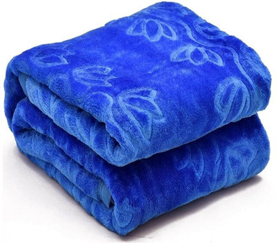 Yatti Galleries Floral Single Comforter for  Heavy Winter(Microfiber, ROYAL BLUE)