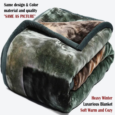 HOLYKRAFT Floral Double Mink Blanket for  Heavy Winter(Microfiber, Multicolor)