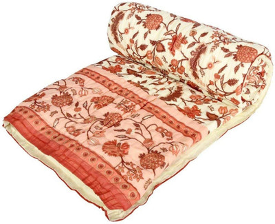 shree karni export Floral King Quilt for  Heavy Winter(Cotton, Multicolor)