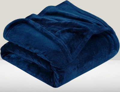 KIXTA Self Design Double AC Blanket for  AC Room(Microfiber, Blue)