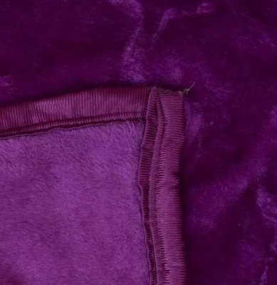 N Decor Solid Single AC Blanket for  AC Room(Polyester, Purple)