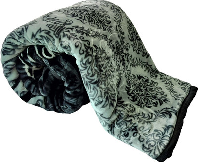 WARZMY Floral Double AC Blanket for  Heavy Winter(Polyester, Multi3)