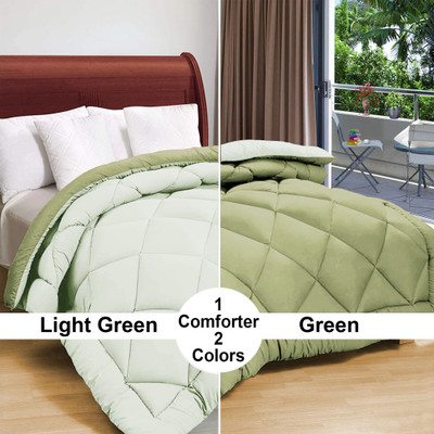 Flipkart SmartBuy Solid Double Comforter for  AC Room(Microfiber, Sage Green)
