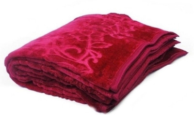 Swikon star Floral Double Mink Blanket for  Heavy Winter(Polyester, Red)