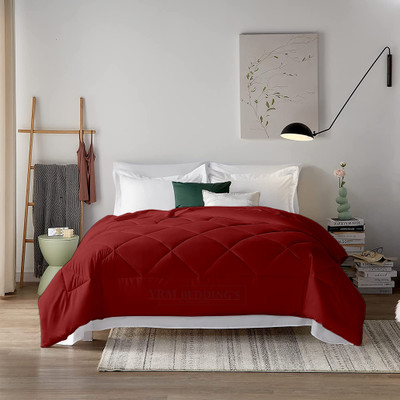 MeckHome Culture Solid Double Comforter for  Heavy Winter(Microfiber, Burgundy)