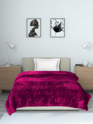 Flipkart SmartBuy Printed Single AC Blanket for  AC Room(Microfiber, WINE)