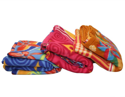 Anadhika Floral Single Fleece Blanket for  AC Room(Polyester, Single Bed 1 pcs Fleece Multi 32)