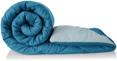 Yati Gallerie Checkered Single AC Blanket for  Heavy Winter(Polyester, ocean blue, Grey)