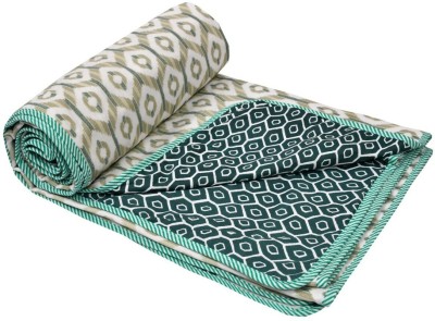 Relaxfeel Floral Double Dohar for  AC Room(Cotton, GREEN CHECK)