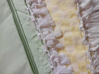 Aakriti Handloom 3D Printed, Solid Double Comforter for  AC Room(Silk, Green, Lemon Yellow)