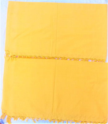 Aakriti Handloom Solid Double Top Sheet for  AC Room(Cotton, Yellow)