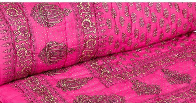 Shyam Creation Abstract Double AC Blanket for  AC Room(Microfiber, Pink)