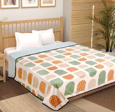 BSB HOME Striped Single Dohar for  AC Room(Cotton, Beige & Green)