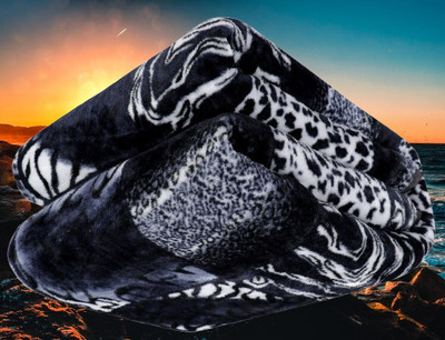 KIXTA Self Design Double Mink Blanket for  Heavy Winter(Microfiber, Multicolor)