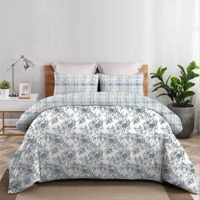 KWALITY DREAMS Geometric Single Comforter for  AC Room(Cotton, Purple with White4)
