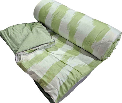 lacoza 3D Printed Double Comforter for  AC Room(Microfiber, Green)