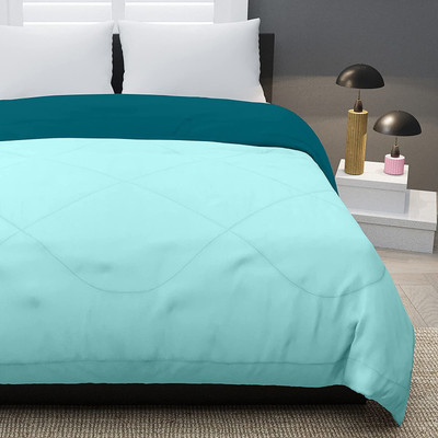Relaxfeel Solid Single Comforter for  Heavy Winter(Poly Cotton, Teal & Aqua)