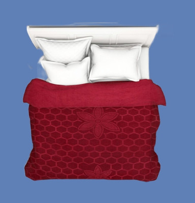 Shivam impex Solid Double Khes Blanket for  Heavy Winter(Microfiber, Maroon)