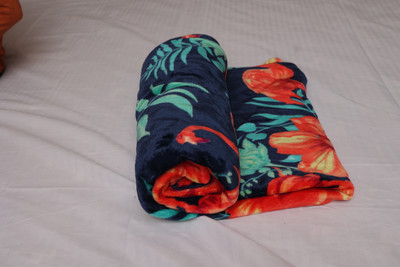 MeterMent Printed Double AC Blanket for  AC Room(Microfiber, Green)