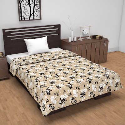 Divine Casa Floral Single Dohar for  AC Room(Cotton, Ivory Sunflowers)