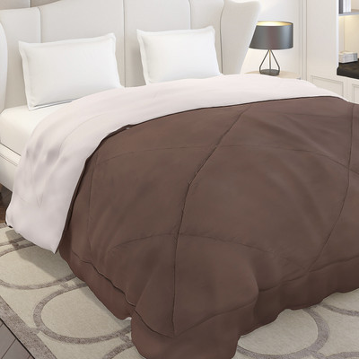 MONTE CARLO Solid Double Comforter for  Mild Winter(Microfiber, Beige)