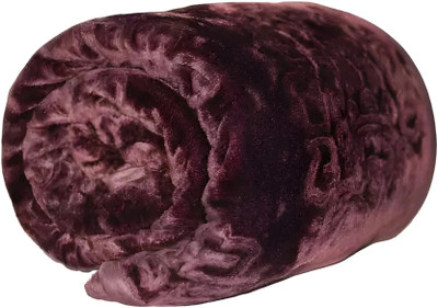 wear me Floral Double Mink Blanket for  Heavy Winter(Microfiber, Brown)