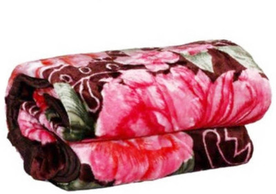 SIMAM Floral Single Mink Blanket for  Mild Winter(Microfiber, Multicolor 16151)