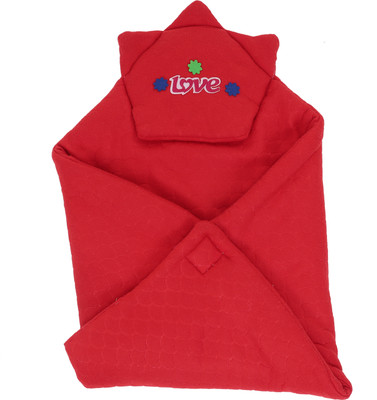 SIDLY PIDLY Solid Crib AC Blanket for  AC Room(Woollen Blend, Red)