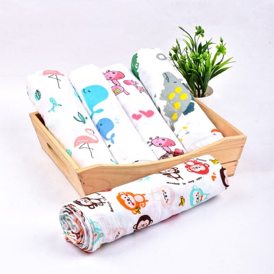 Mom's Home Animal Crib AC Blanket for  AC Room(Muslin, Flamingo-Blue Whale-Pink Giraffe-DinoPark-Monkey)