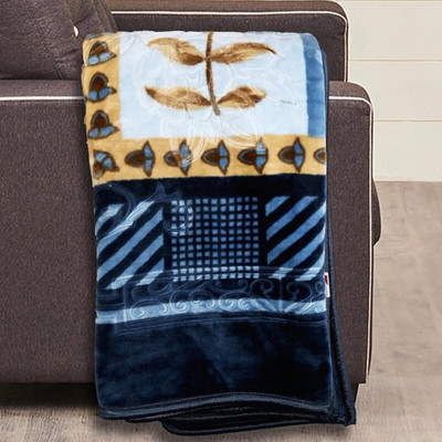 ARIVETS Printed Single Mink Blanket for  AC Room(Polyester, Multicolor)
