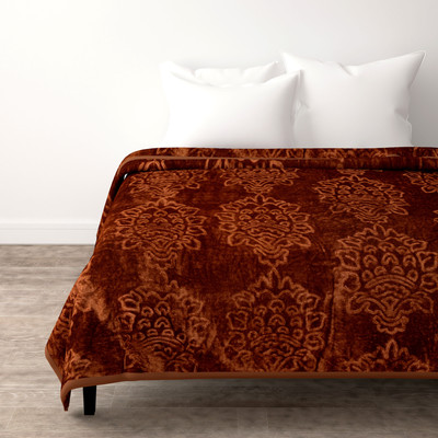 Flipkart SmartBuy Self Design Double AC Blanket for  AC Room(Microfiber, Brown)