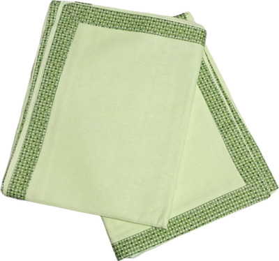 CHANDRAVATI Solid Single Top Sheet for  AC Room(Cotton, Green)